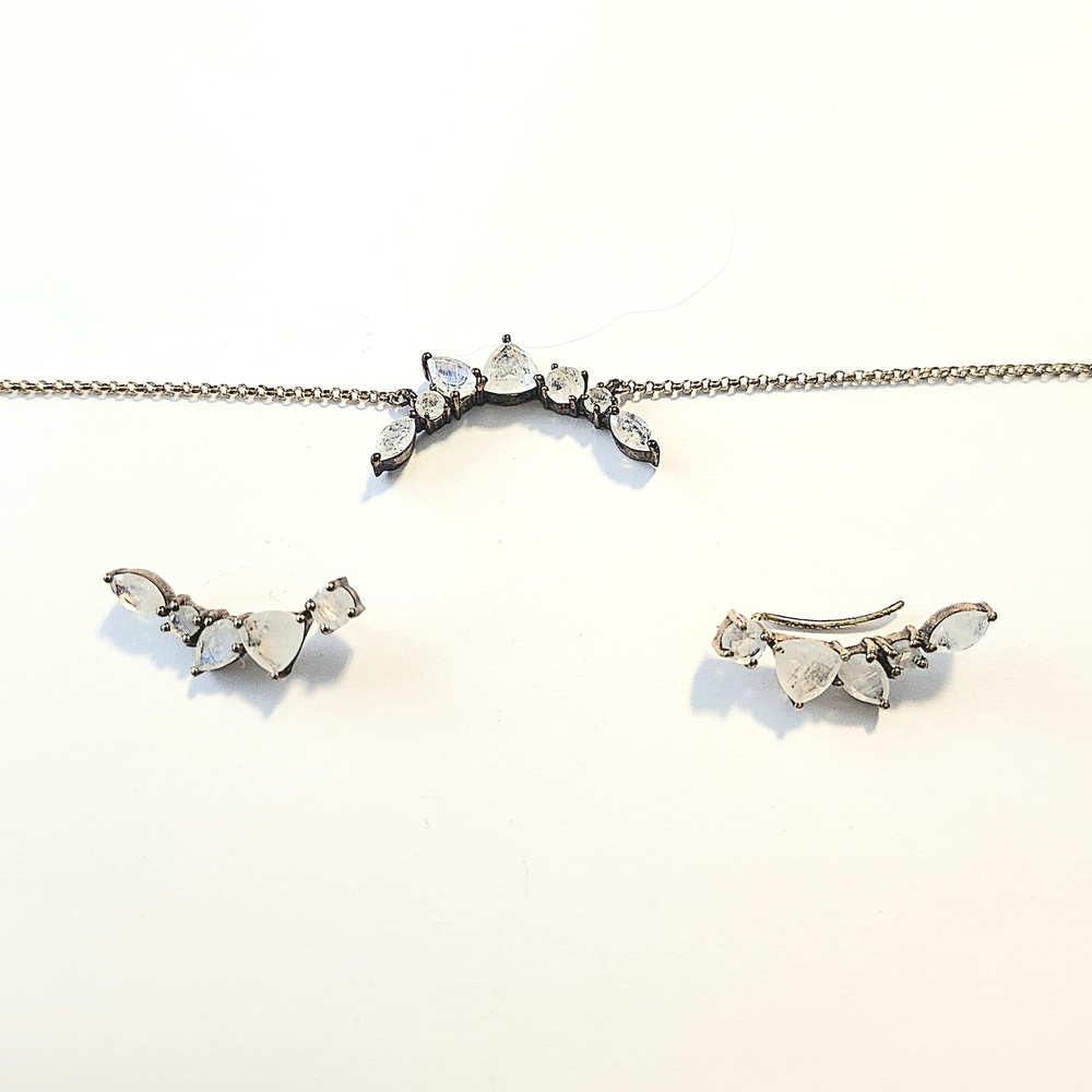 Elegant 3pc Moonstone Jewelry Set